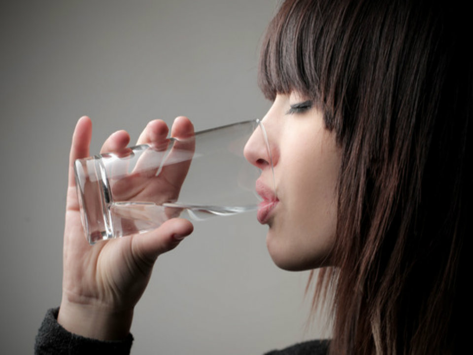 girl drinking water