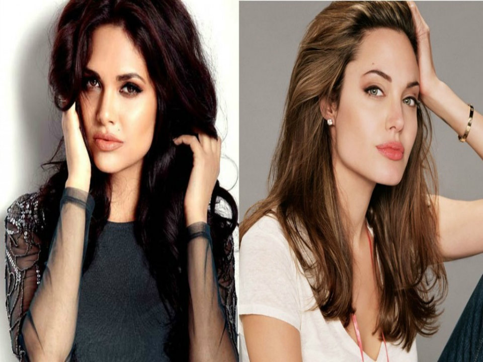 Esha Gupta and Angelina Jolie