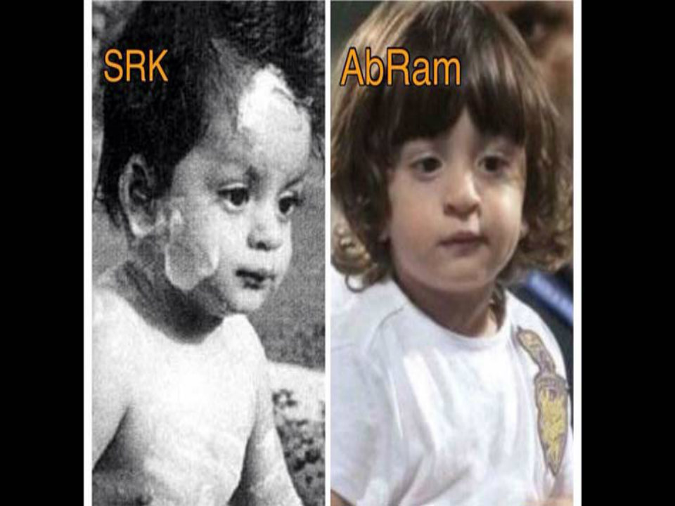 star kids AbRam and SRK